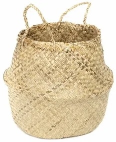 Compactor Pletený úložný košík z morskej trávy Belly, 45 x 36 cm, prírodná, L
