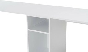 Dvojitý biely a zlatý pracovný stôl