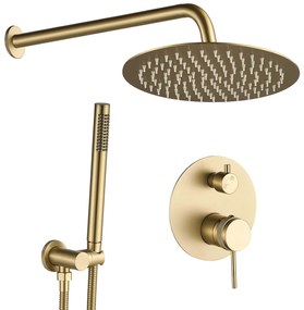 Rea Lungo Grip, podomietková sprchová súprava + BOX montážny systém, zlatá matná, REA-P8950