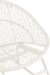 Biele ratanové záhradné hojdacie kreslo Zayo White - 118*82*78 cm
