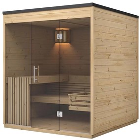 Vonkajšia sauna s presklením