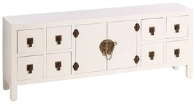 Biela nízka komoda 130x50,5 cm Oriente – Ixia