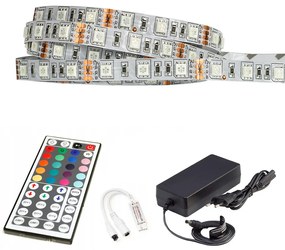 ECOLIGHT LED pásik - RGB 5050 - 2,5m - 60LED/m - 14,4W/m -IP20 - komplet - ovládanie 44 tlačidiel