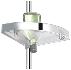 Svetlá teleskopická nástenná polička do kúpeľne Wenko Premium