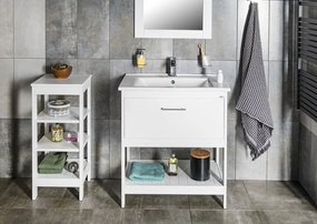 Aqualine Aqualine, ETIDE umývadlová skrinka 71,5x85x44 cm, matná biela, ET725