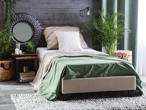 Béžová čalúnená posteľ 90 x 200 cm ROANNE Beliani