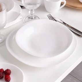 Altom Sada hlbokých tanierov z opálového skla White harmony 22,5 cm, 6 ks