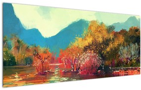 Obraz - Farby jesene (120x50 cm)