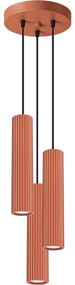 Sollux SL.1633 - Luster na lanku KARBON 3xGU10/10W/230V červená SLX1312