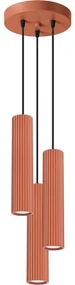 Sollux SL.1633 - Luster na lanku KARBON 3xGU10/10W/230V červená SLX1312