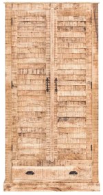 furniture-nabytek.cz - Masívna šatní skriňa Caribou z mangového dreva, lakovaná, prírodná farba – 90×60×180 cm