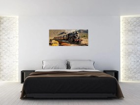 Obraz - Parná lokomotíva (120x50 cm)