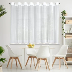 ZÁCLONA NA KRÚŽKOCH CASSIE 300X150 CM BIELA