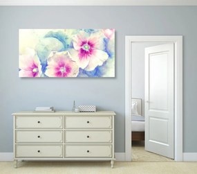 Obraz kvety v ružovom akvarely Varianta: 100x50