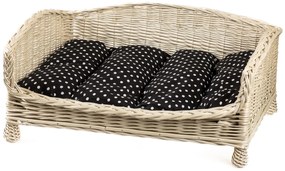 Pelíšok prútený bielený pre zvieratá Theo II.š. 60 x hl. 50 x v. 30(cm)