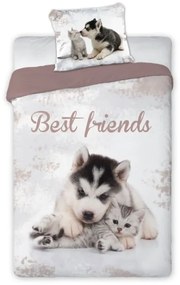 Bavlnená posteľná bielizeň Best Friends 002 - 140x200 cm