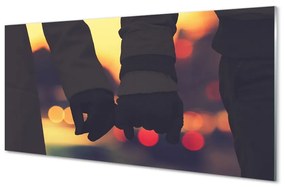 Obraz na skle Ľudia ruky svetla 100x50 cm