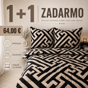 Celoročný set paplón a vankúš Labyrint 140x200 + 70x90 cm | Slovenská výroba