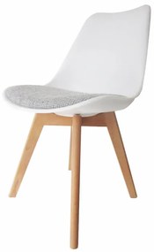 Bielo-svetlosivá stolička DAMARA