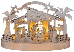 Solight 1v275 - LED Vianočná dekorácia LED/2xAA/teplá biela betlehém