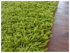 Metrážny koberec SHAGGY zelený