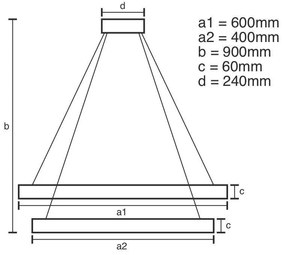 Moderné svietidlo NEDES LED svietidlo + diaľkový ovládač 135W J4317/G