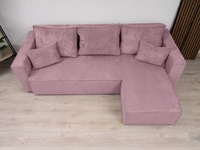 Svetlofialová rohová pohovka SMART COSARO, obojstranná + 2 vankúšiky ZADARMO