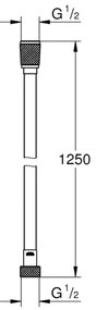 GROHE 22110000 - Sprchová hadica VITALIOFLEX SILVER 1250 mm