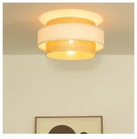 Stropné svietidlo BOHO 1xE27/60W/230V pr. 40 cm krémová/juta