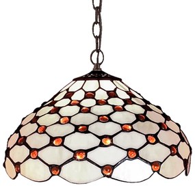 Luster Tiffany strop závesná lampa vitráž HIVE Prezent 58 vzor 7