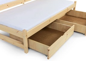 Wilsondo Poschodová posteľ s prístelkou Petra 5 - prírodná Rozmer: 180x80