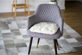 Podsedák z ovčej vlny merino biely