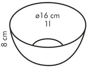 TESCOMA sklenená misa GIRO ø 16 cm, 16 cm