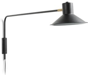 Čierne nástenné svietidlo ø 20 cm Aria – Kave Home