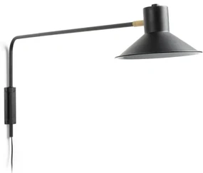 Čierne nástenné svietidlo ø 20 cm Aria – Kave Home