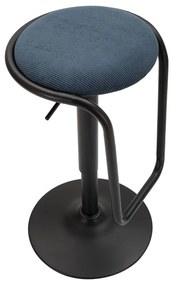Čalúnená barová stolička s nastaviteľnou výškou v petrolejovej farbe/čierna (výška sedadla 61 cm) Destiny – Mauro Ferretti