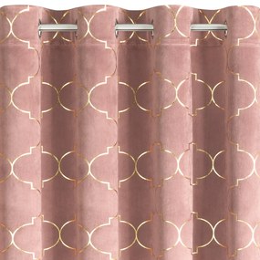 ZATEMŇOVACÍ ZÁVES NA KRÚŽKOCH GISEL 140X250 CM STARORUŽOVÁ