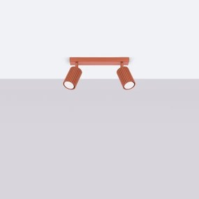 Sollux SL.1637 - Bodové svietidlo KARBON 2xGU10/10W/230V červená