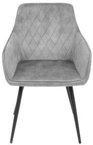 Jedálenská stolička SATORI zamatová sivá 897646