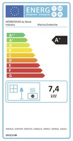 Peletové kachle Interstoves Marina 8 čierne 7,4 kW