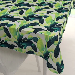 Biante Dekoračný obdĺžnikový obrus Rongo RGP-505 Veľké zelené listy 60x100 cm
