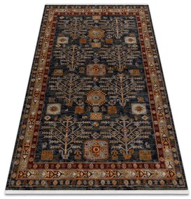 Koberec KESHAN strapce / rám 6174/53511 granátový / bordový