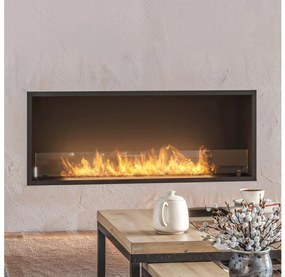 InFire - Vstavaný BIO krb 49,4x124,4 cm 6kW čierna