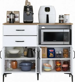 Skriňa Jeby Walnut and White