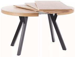 Rozkladací dyhovaný jedálenský stôl Domingo 100/250 cm dub/čierny
