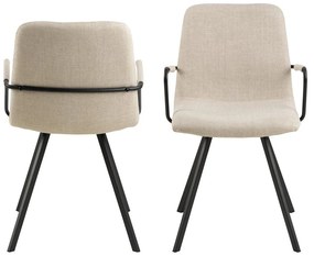 Krémové jedálenské stoličky v súprave 2 ks Selina – Actona