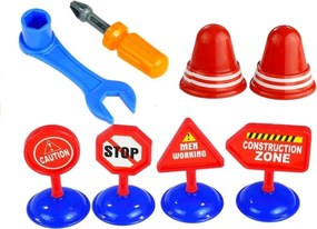 LEAN Toys Sada vozidiel: polícia, hasiči, odťahovka – na skrutkovanie a odskrutkovanie