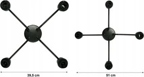 Závesná lampa DRON 4xe27 - kovová lemovaná