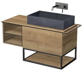 Kúpeľňová skrinka pod umývadlo Naturel Oxo 110x50 cm dub halifax OXO110P701ZKDP, 1 ks