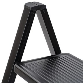 4Home Skladacie oceľové schodíky Steel, 3 stupne, čierna
